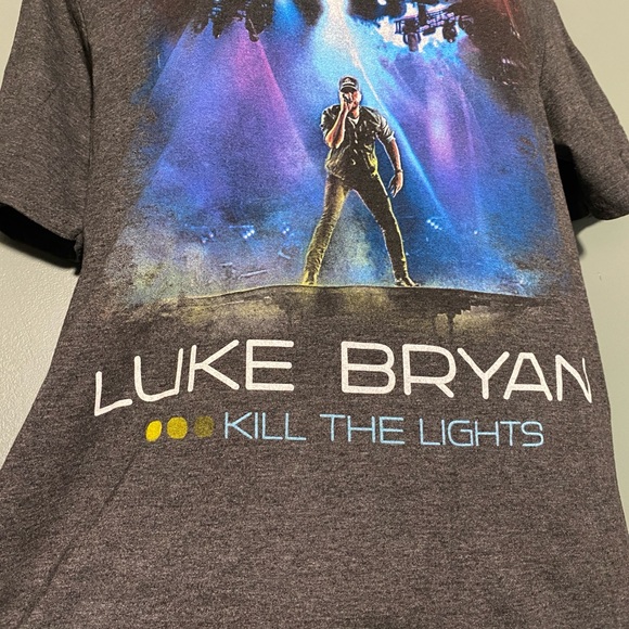 Luke Bryan Kill the Lights 2016-17 Tour Gray Unisex L Short Sleeve Tee Shirt - Picture 6 of 10